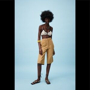 ZARA LINEN BLEND SHORTS
